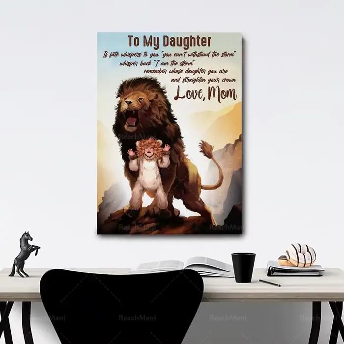 Affiche d'art de décoration pour ma fille, discuter