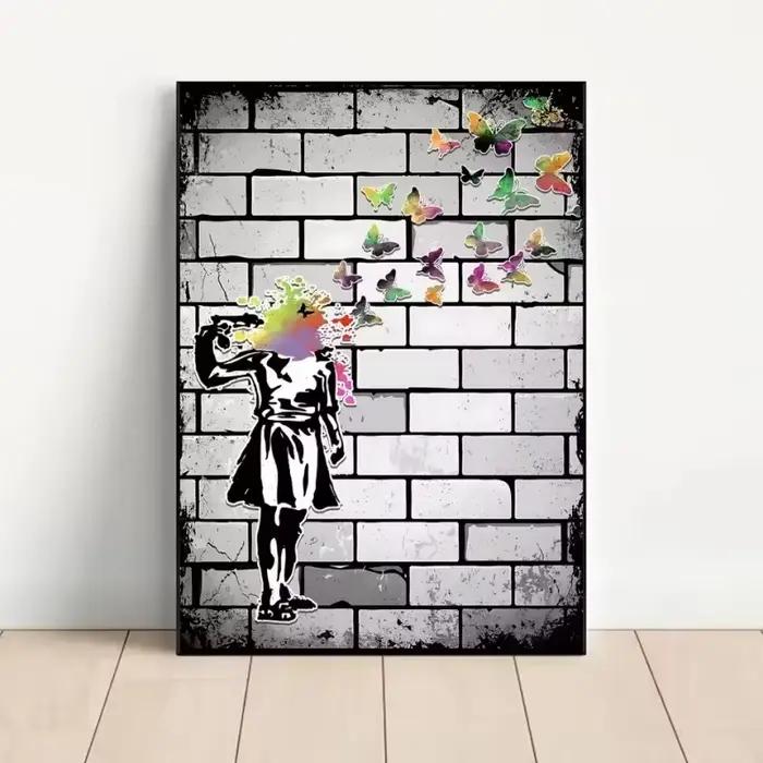 Banksy Street Graffiti Pop Art toile mur Art affiche fantaisie peintures murales impressions photo pour salon Bar décoratif