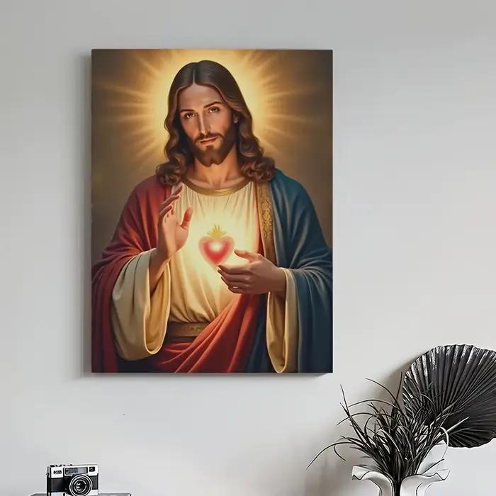 Art mural en métal du Sacré-Cœur de Jésus