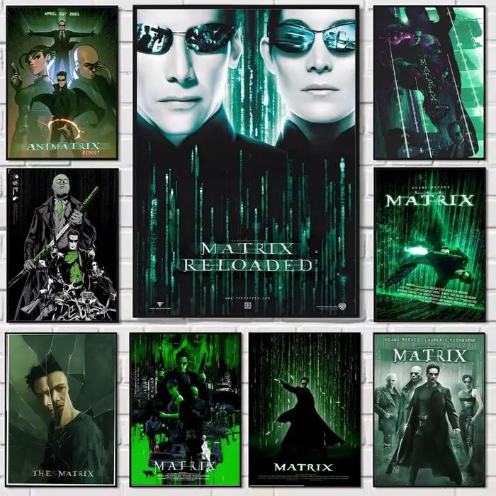 Affiche sur toile de calligraphie du film The M-Matrix: sans plis