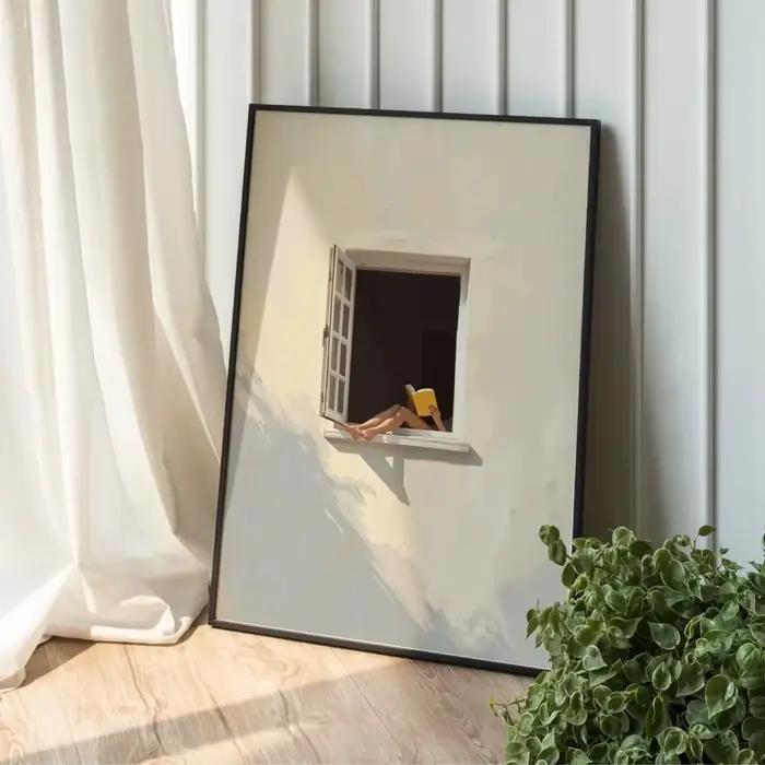Affiche murale minimaliste fenêtre