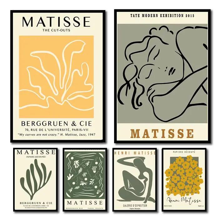 Matisse – affiches de femme à fleurs abstraites