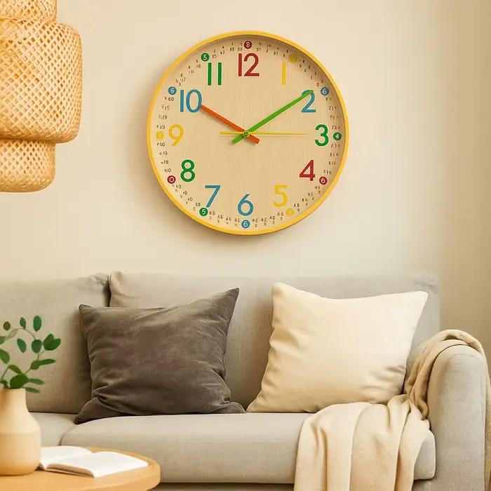 Horloge murale à chiffres de 12 pouces facile à lire