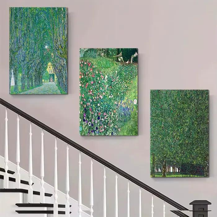 3 reproductions de peintures célèbres de Klimt