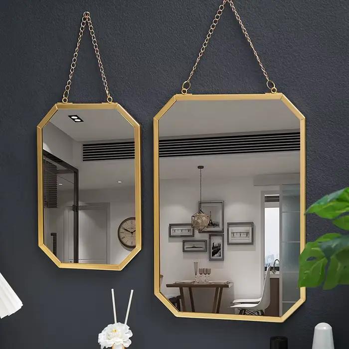 Miroir mural rectangulaire en fer de Style nordique