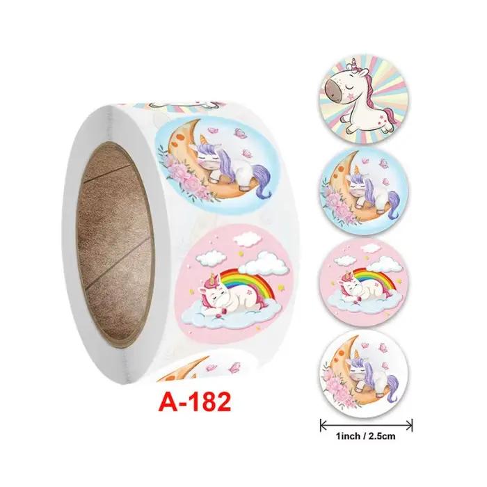Autocollant licorne de dessin animé pour enfants