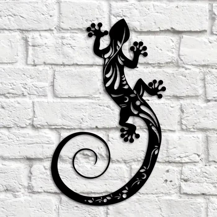 Décorations Gecko en métal