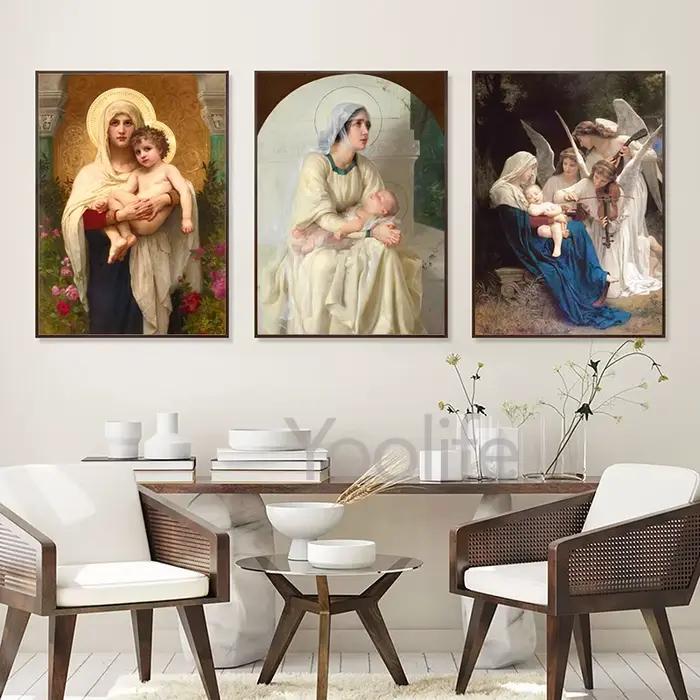 Peinture sur toile de Portrait de bébé de la vierge marie