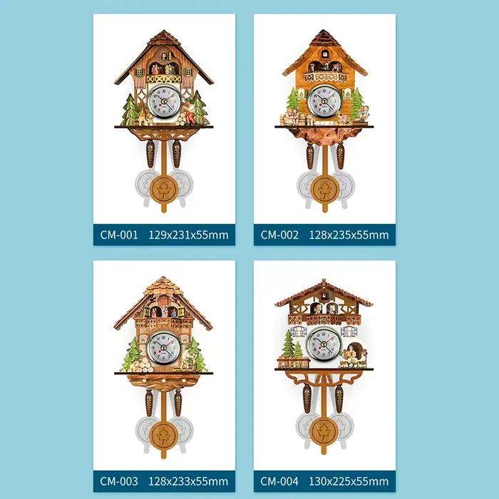 Horloge coucou horloge murale artisanat Vintage en bois coucou arbre maison horloge pour chambre salon bureau décoration de la maison