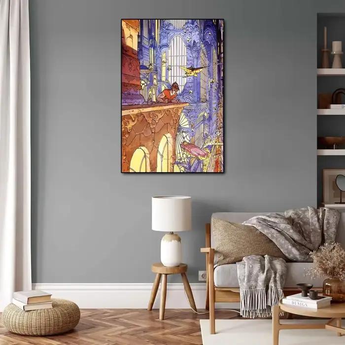 Peinture sur toile de jeu vidéo Moebius Cartoonist Anime