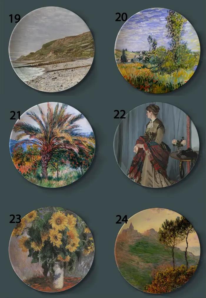 Assiettes murales de peinture Monet