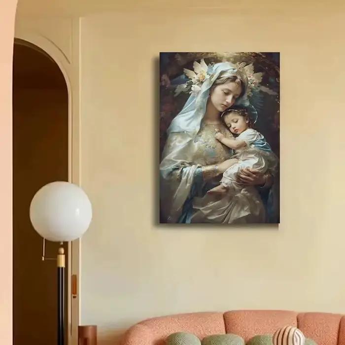 Toile d'art mural de la vierge marie