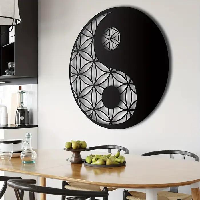 Décoration Yin Yang en métal