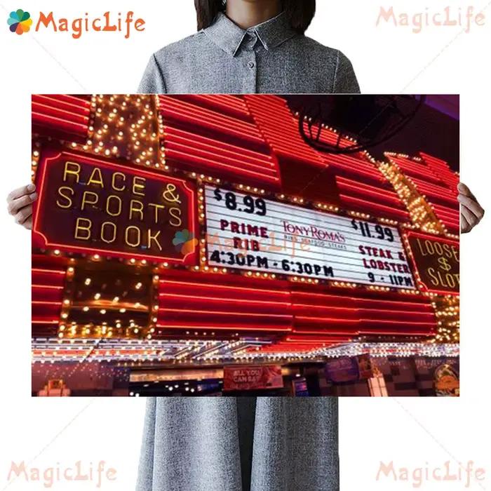 Las Vegas Casino Scenery Night View Nordic Poster