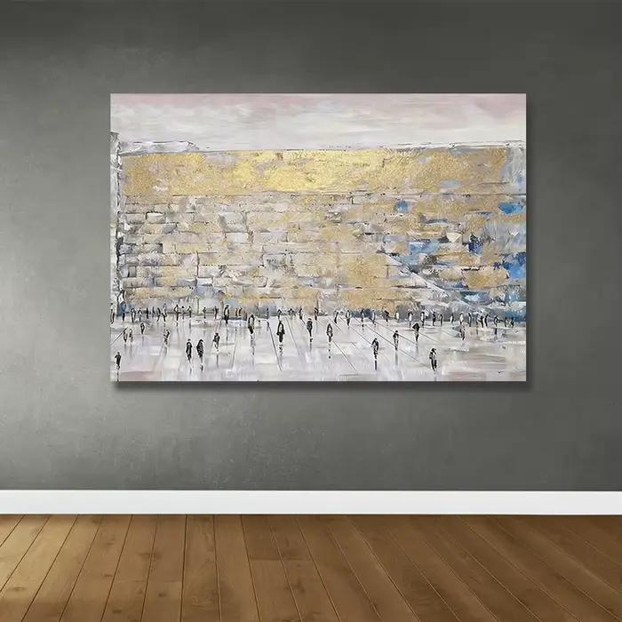 Peinture à l'huile juive abstraite moderne faite à la main