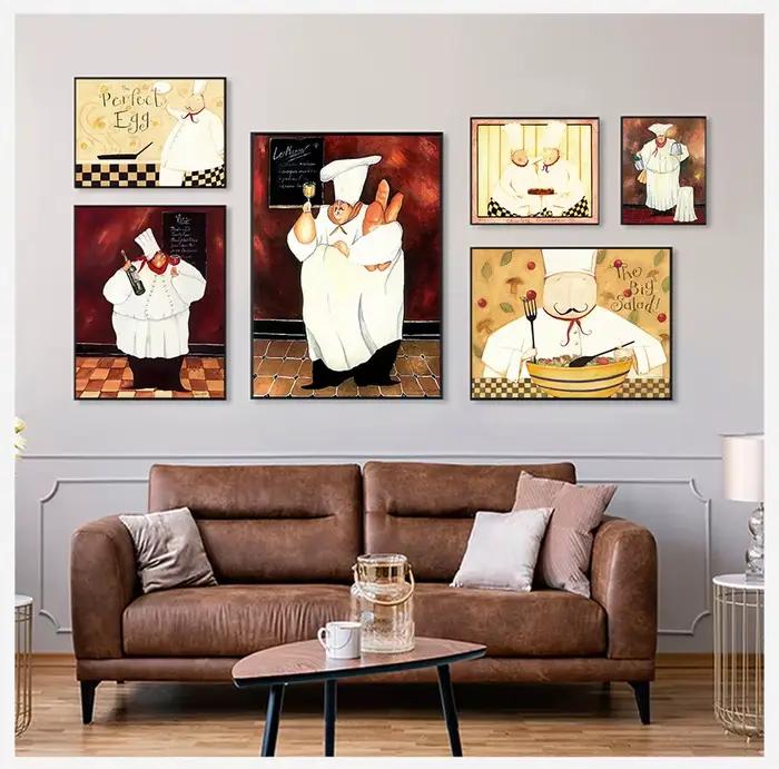 Tableau mural de cuisine imprimé sans cadre