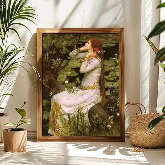 Affiche de portrait de femme pré-Raphaëliste