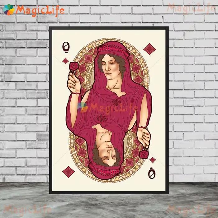 Reine roi nouvelles cartes à jouer Vintage Poker mur Art toile peinture décor à la maison photos murales pour salon affiches sans cadre