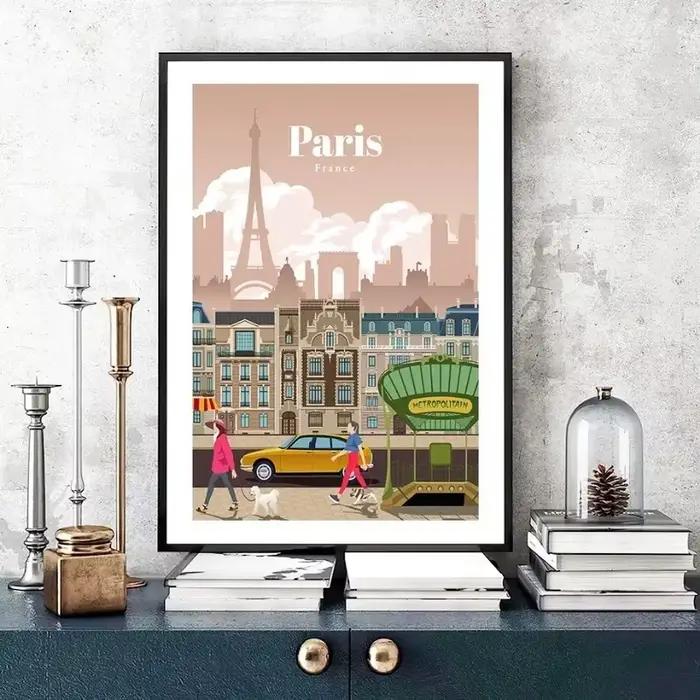 Toile murale de ville de belgique française
