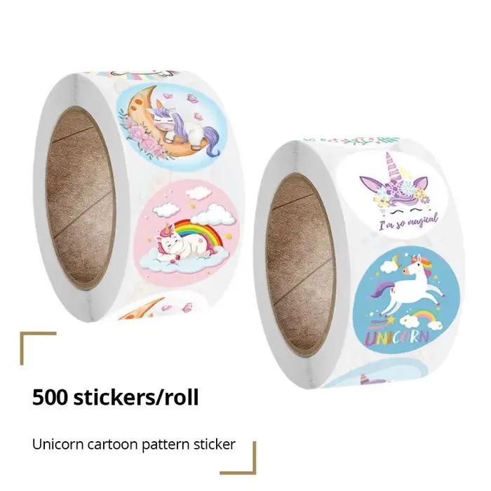 Autocollant licorne de dessin animé pour enfants