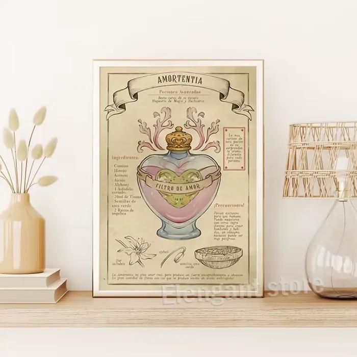 3 pièces Harry Potter Potions Art imprime