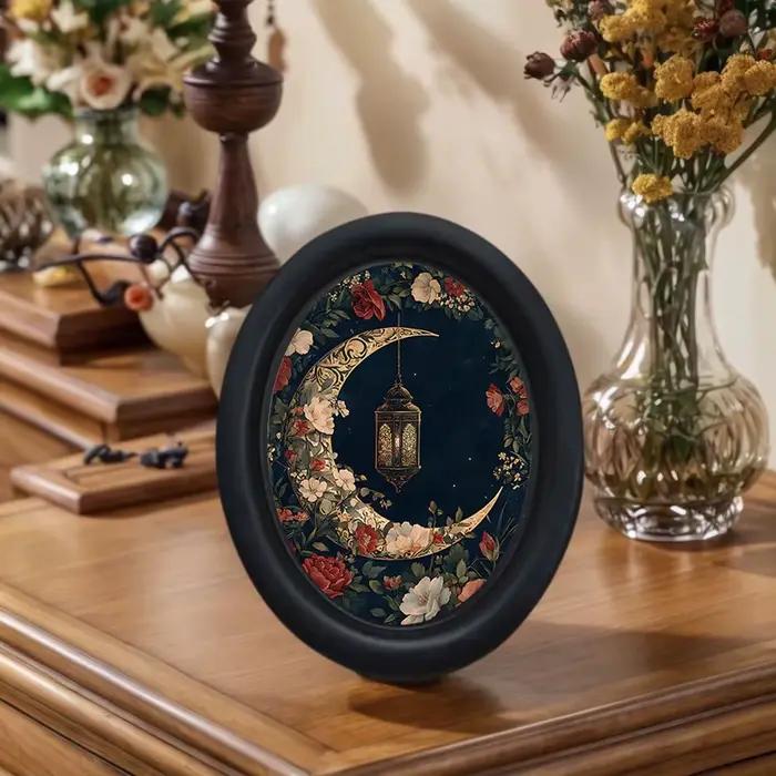 1 pièce de décoration murale vintage fleur et lune