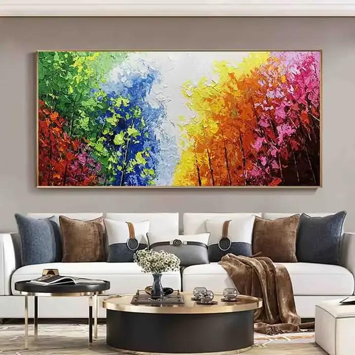Grande peinture sur toile d'art mural moderne