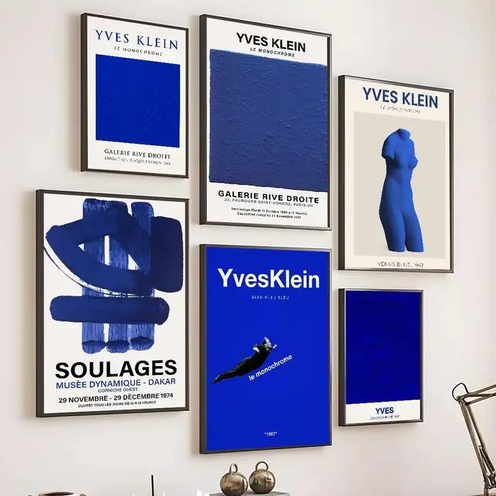 Yves Klein – affiche de galerie d'exposition bleue