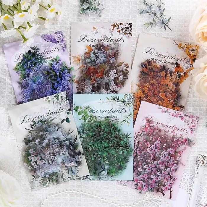 Autocollant imperméable Vintage plante fleurs PET