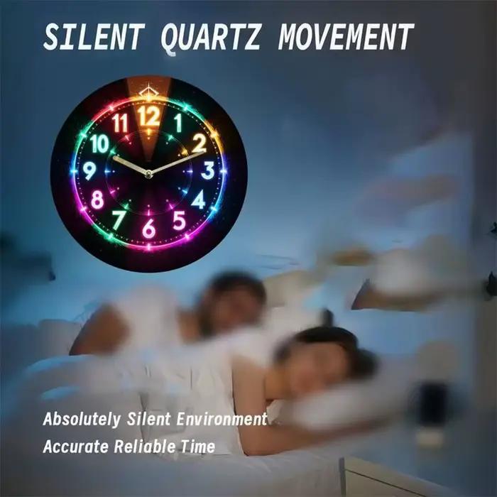 Horloge murale plate 2D créative