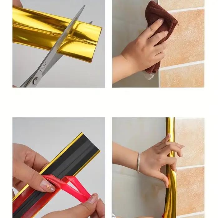 Bande décorative murale autocollante en PVC de 5/3/2 m