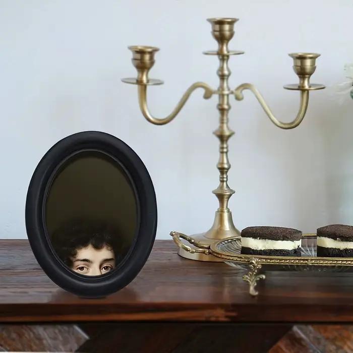 1 cadre photo ovale vintage de style victorien en bois – Décoration murale avec crochet