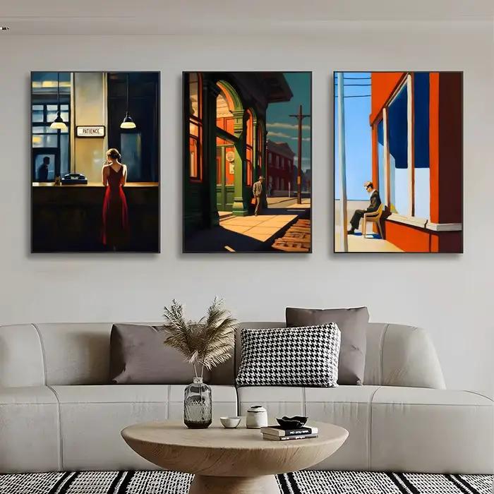 Affiches réalistes d'œuvres d'art d'Edward Hopper