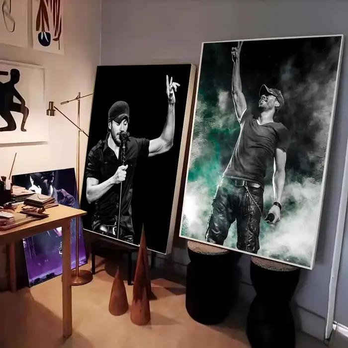 Affiche en papier imprimé de chanteur e-érique i-glesias, pour la maison, le salon, la chambre à coucher, l'entrée, le Bar, le café, peinture artistique, décoration