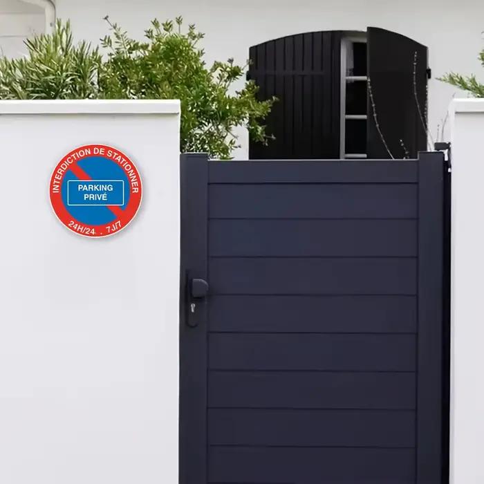 Panneau de stationnement français en aluminium de Style contemporain