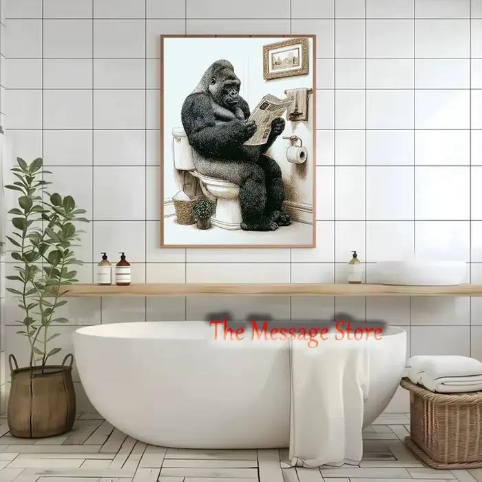 Gorille dans le bain moussant Boho Jungle salle