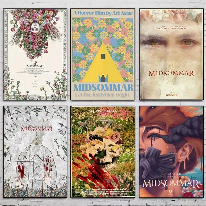 M-midsommar film d'horreur tv affiche HD art collant mur étanche maison salon chambre bar décoration esthétique