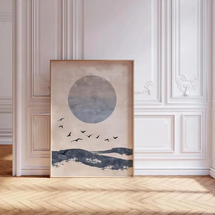 Japandi affiche neutre minimaliste Art impression japonaise mur Art
