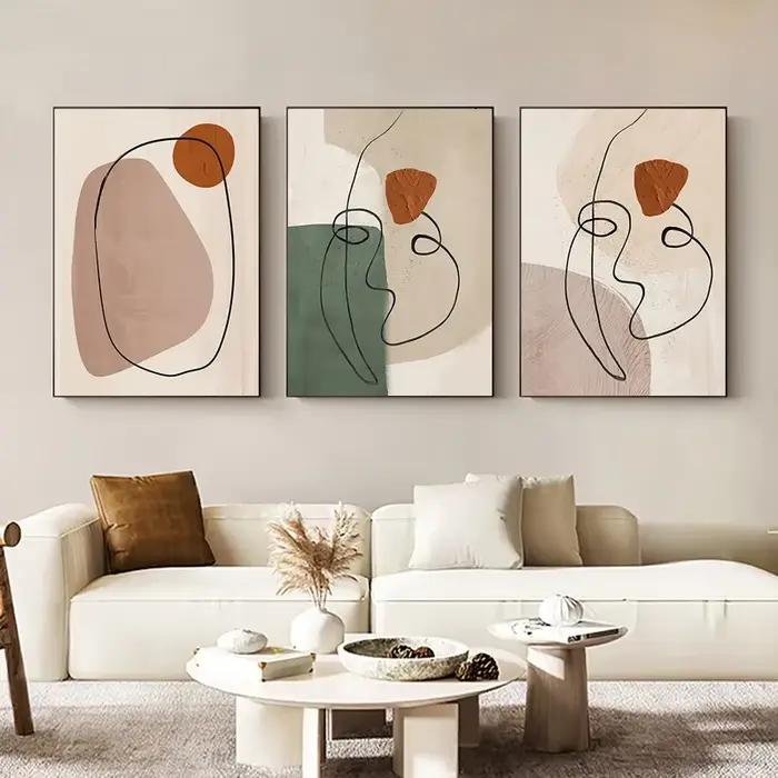 Affiche géométrique abstraite pour la décoration intérieure