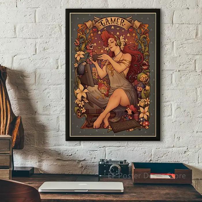 Affiches Vintage pour fille et femme