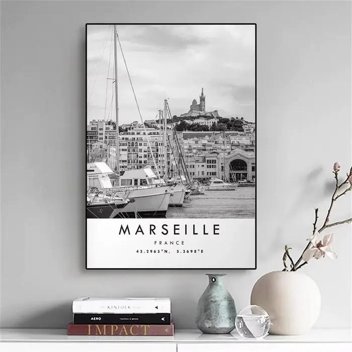 Affiche de voyage Paysage urbain de Marseille