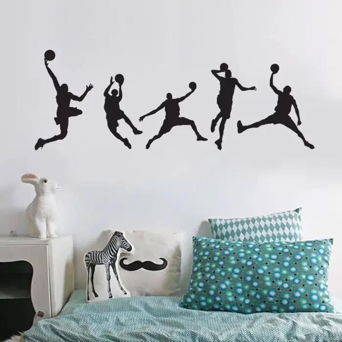 Autocollant mural créatif de basket-ball