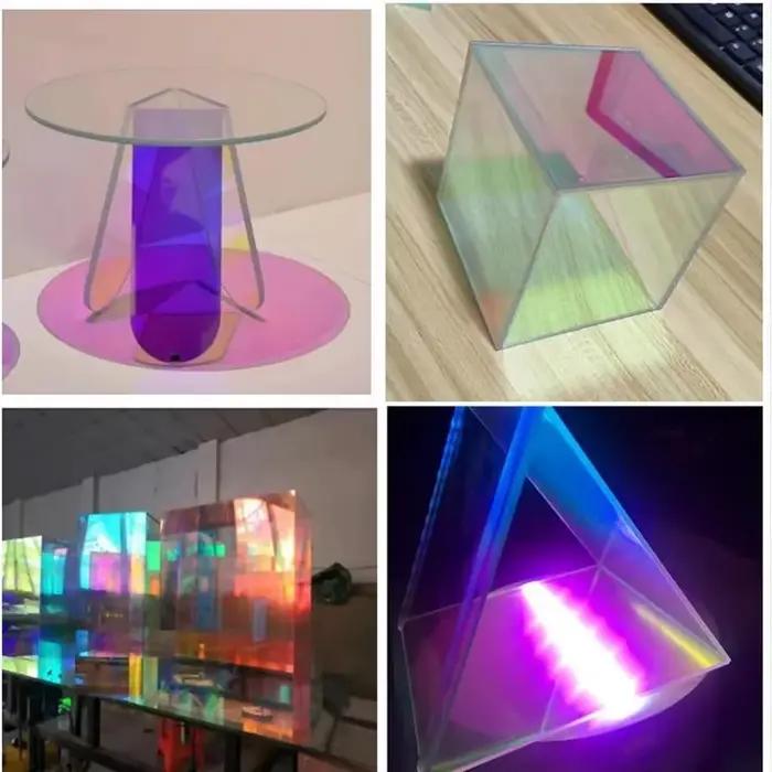 Panneau arc-en-ciel en plexiglas laser