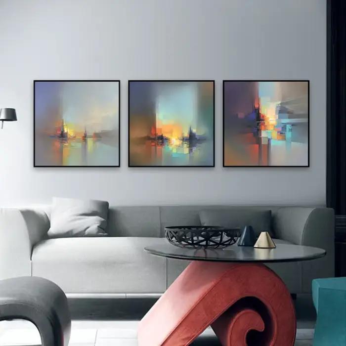 Peinture à l'huile abstraite peinte à la main