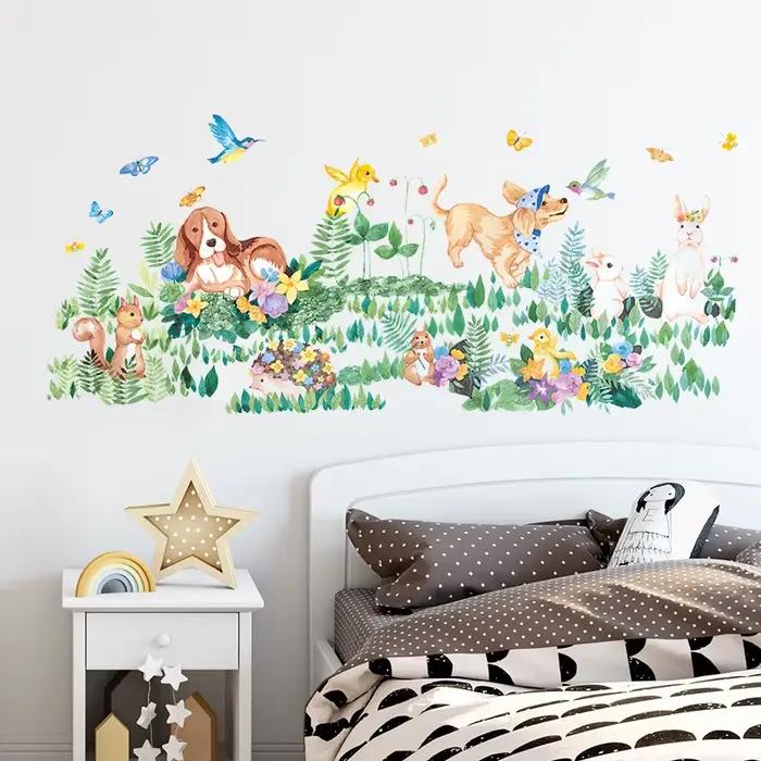 Autocollant Mural de jeu d'animaux de dessin animé