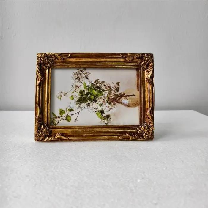 Cadre Photo rétro, Mini cadre Photo orné Antique pour affichage table