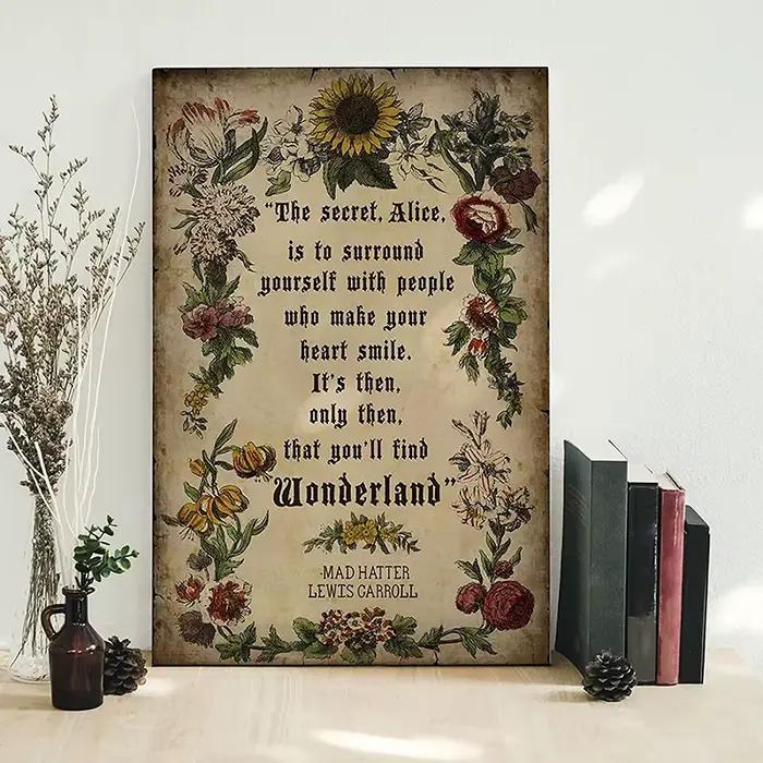 Affiches avec citation inspirante Alice au pays des merveilles