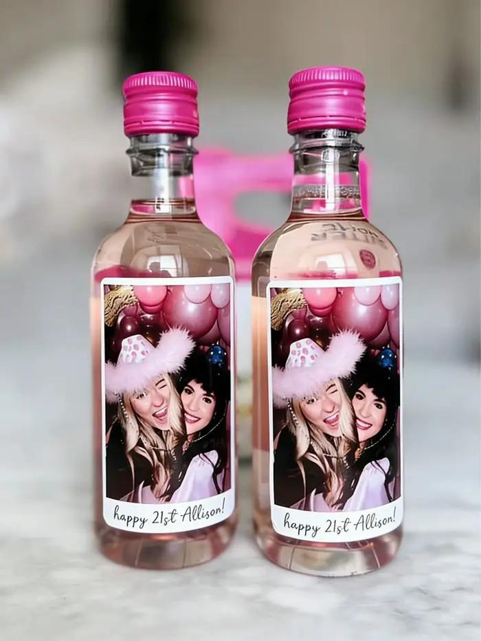 Étiquettes autocollantes personnalisées pour bouteilles de vin avec photo et texte, personnalisées pour anniversaire, fiançailles, mariage, cadeaux pour couple, DIY