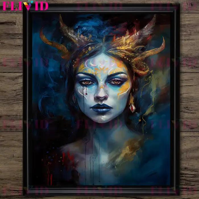 Lilith Goddess of Night and Calming Hekate Portrait Wall Art
