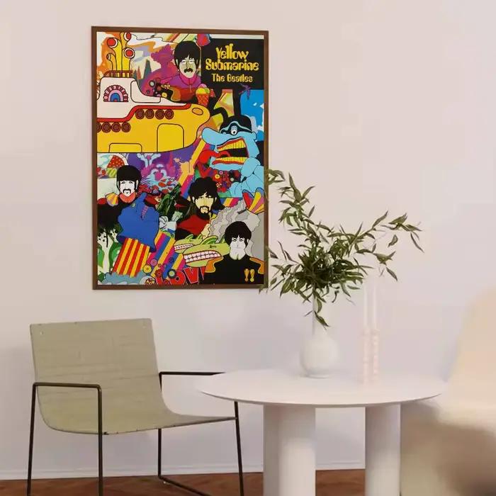 Affiche en papier des Beatles
